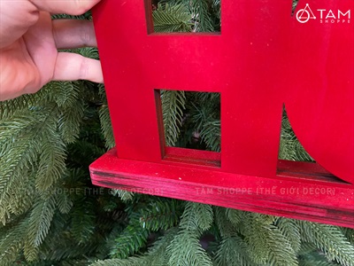 Chữ gỗ HO HO HO Decor Noel vui nhộn C17cm [Độc đáo] CHU-GO-19